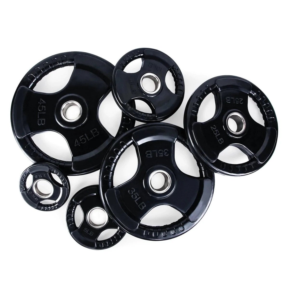 Rubber coated olympic weight plates